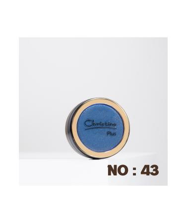 Christine Plus Glitter Single Eyeshadow Soft Color Shiny Eyeshadow Navy Blue No:43