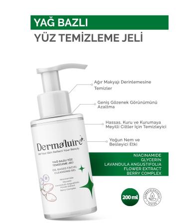 Dermaluire Oil-Based Face and Make-Up Remover Gel Face and Body Cleanser 200 ml - Buy Online on GoSupps.com