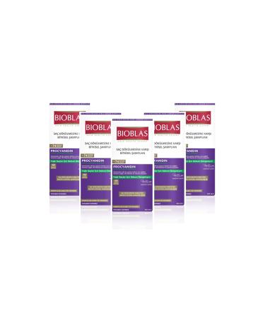 Bioblas Procyan d n Anti-Loss Herbal Shampoo for Oily Hair 360 ml 5 Pieces