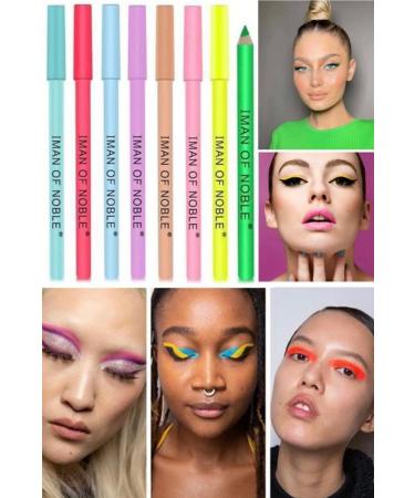 Utelips 8-Piece Colored Eyeliner Colored Highlighter Pencil Makeup Set 8 Piece Set for Colored Makeup