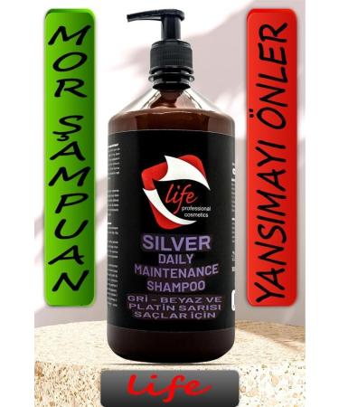 Life Professional Purple Shampoo Hair Silver Shampoo Gray-white-platinum Blonde Hair 1000 Ml.