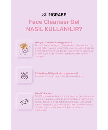 SkinGrabs.Skincare Organic Edelweiss Essence Face Wash Gel - Purifying and Refreshing Face Wash Gel - Buy Online on GoSupps.com