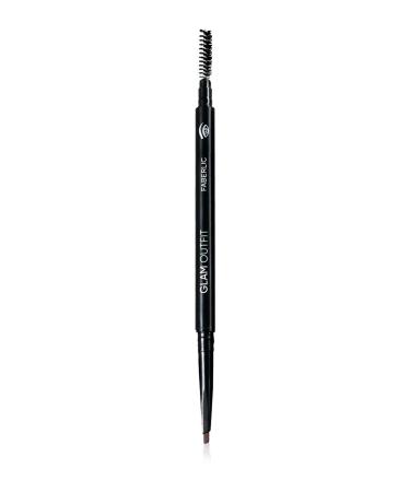 Faberlic Glam Team Ultra Fine Eyebrow Pencil Glam Outfit Shade "Cool Brown"
