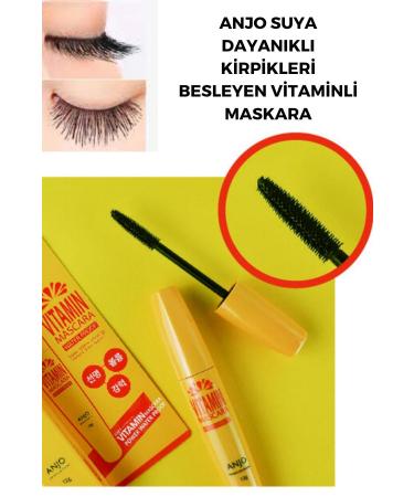 ANJO PROFESSIONAL Nourishing Waterproof Korean Mascara with Strong Fixation and Curling Power 12g