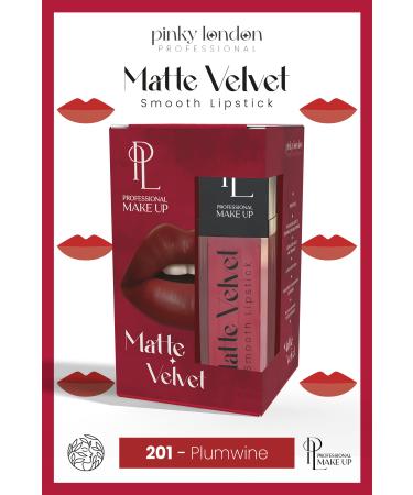 Pinky London Matte Velvet Lipstick - 201 Plumwine
