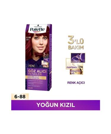 Drei Schwerter Schwarzkopf Palette Eye-Catching Colors 6-88 Intense Red Hair Dye