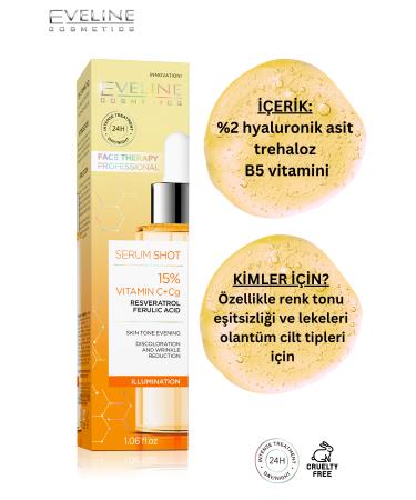 Eveline Cosmetics Vitamin C + Cg + Resveratrol + Ferulic Acid Revitalizing Serum 30 ml - Buy Online on GoSupps.com