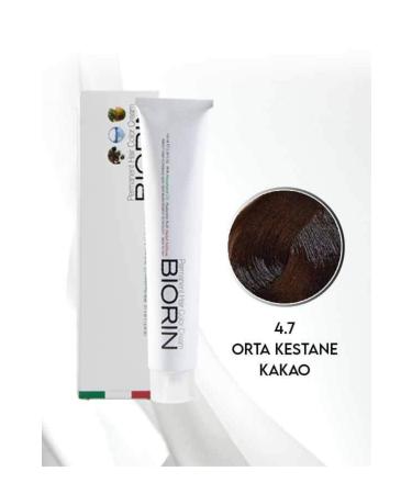 Biorin Permanent Hair Color Cream 100 ml No: 4.7 Medium Chestnut Cocoa