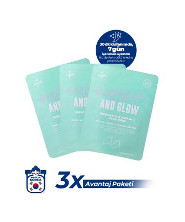 todobeauty 3-Pack Exfoliate and Glow Sock Type Peeling Foot Mask