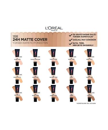 L'Oreal Paris L'or al Paris Infaillible 24h Matte Cover High Coverage Foundation - 25 Rose Ivory - Buy Online on GoSupps.com