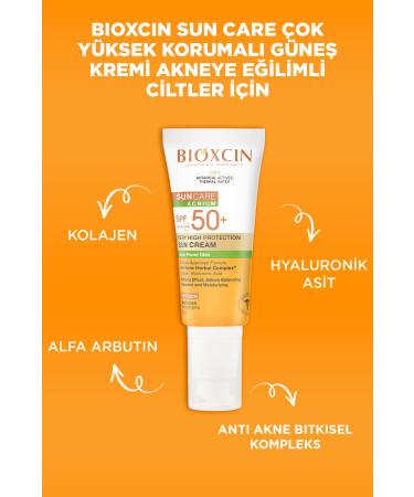 Bioxcin Sun Care SPF 50 Sun Cream for Acne Prone Skin 50 ml - Buy Online on GoSupps.com