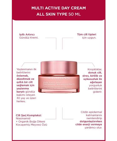 Clarins Preventing and Correcting the Appearance of Fine Lines Multi Active Day Cream 50 Ml