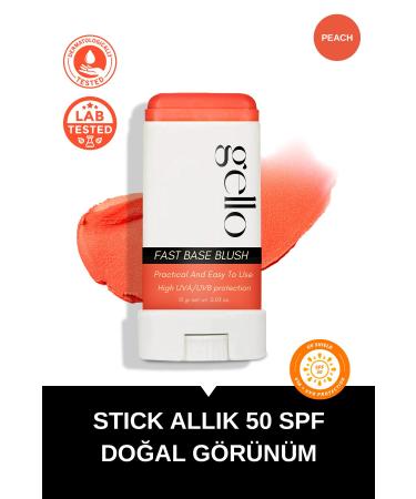 GELLO Moisturizing Stick Blush 50 Spf Peach Tone - Fast Base Blush