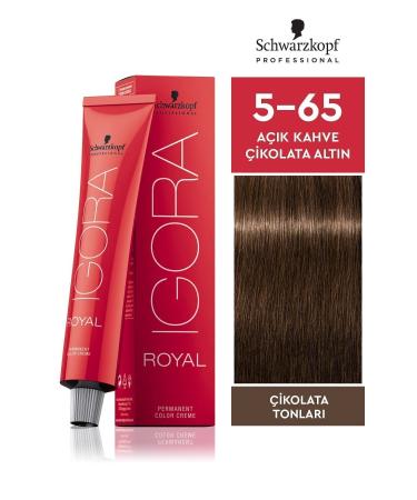 Igora Royal Chocolate Shades 5-65 Light Brown-Chocolate Gold Hair Dye 60ml