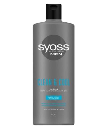 Syoss Men Clean & Cool Menthol Effective Shampoo 500 ml X 2 Pieces - Buy Online on GoSupps.com