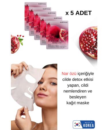 Baroness POMEGRANATE EXTRACT DETOX EFFECTIVE NOURISHING AND MOISTURIZING FACE MASK 21ML