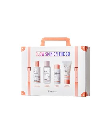 Hanskin Glow Skin On The Go-Travel Size Skin Care Set-Cleanse-Moisturize-Brighten
