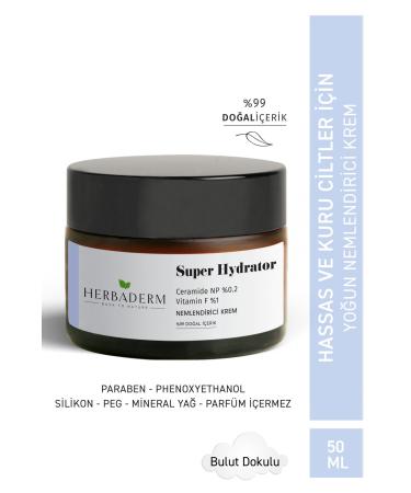 Herbaderm Super Hydrator Intensive Moisturizing Cream Ceramide NP Vitamin F For Sensitive Skin