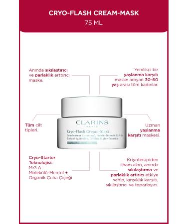 Clarins Cryo-Flash Cream Mask 75 ml Facial Firming Mask