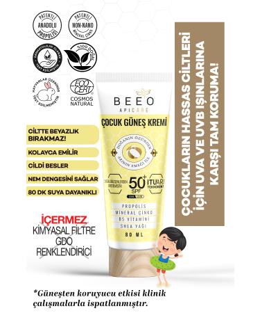 BEE'O Propolis Children's Sun Cream 50 Spf 80 ml