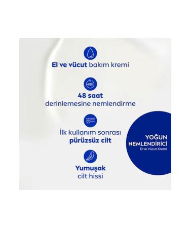 NIVEA Intensive Moisturizing Hand and Body Care Cream 400 ml Normal and Dry Skin 48 Hour Moisturizing - Buy Online on GoSupps.com