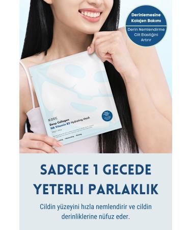 KOEC Bio Collagen Transparent Natural Skin Mask Instant Brightening and Moisturizing Korean Mask HA Vitamin B5 - Buy Online on GoSupps.com