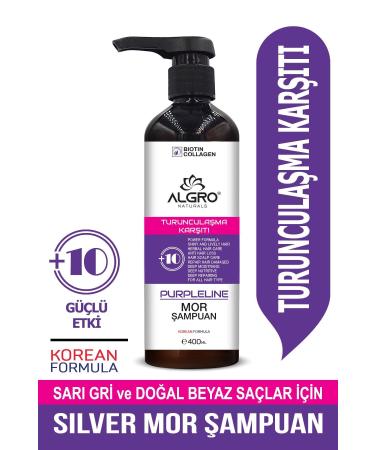 Algro Anti-Orange Silver Purple Shampoo for Blonde Gray Hair No More Reflections
