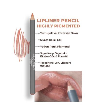 Alix Avien Lip Liner Lipliner Pencil 04 Salmon - Non-smudge Lasting Effect Up to 6 Hours