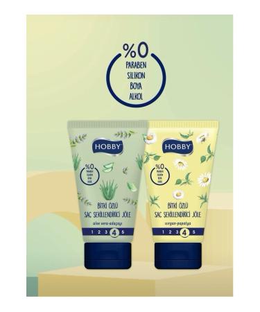 Hobby Herbal Essence Hair Styling Gel 150 ml x 2 Aloe Vera Sage Essence and Nettle Chamomile Essence