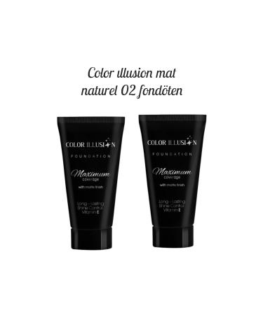 LUREVA Color Illusion Long-Lasting Matte Foundation Crystal Beige 30 ml Number 2 2 Pieces