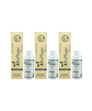BioMagic Organic Ammonia-Free Hair Dye (CINNAMON-77.66) Oxidant (3 PIECES)