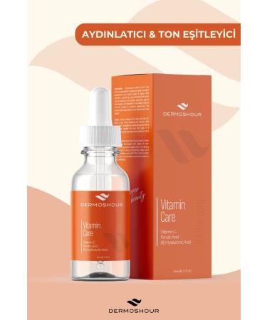 Dermoshour Vitamin Care Face Serum - Brightening & Tone Equalizing Vitamin C (Ascorbic Acid & Ferulic Acid)