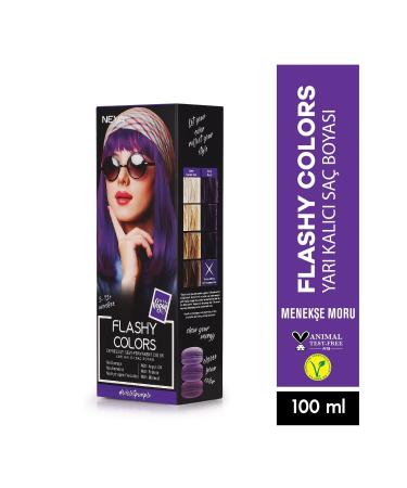 Neva Flashy Colors VIOLET PURPLE Direct Applied Semi-Permanent Hair Dye 100ml (vegan)