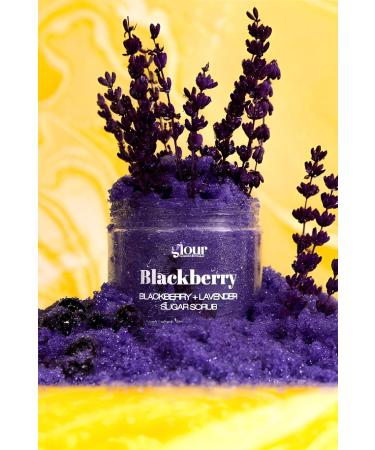 GLOUR Blackberry & Lavender Sugar Scrub 250 ml / Renewing and Moisturizing Natural Body Peeling - Buy Online on GoSupps.com
