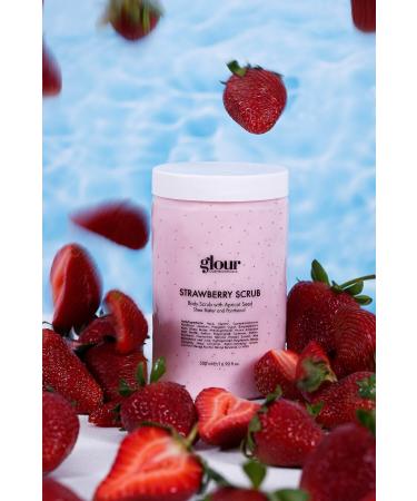 GLOUR Strawberry Scrub 500 ml / Revitalizing and Moisturizing Strawberry Extract Scrub - Buy Online on GoSupps.com