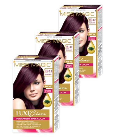 Miss Magic Hair Dye 5.2 Set Dye 3 Piece Set