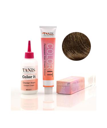 TANIS PROFESSIONAL TANIS COLOR-IT (100 ML) Permanent Hair Dye 7.7 (Light Brown)
