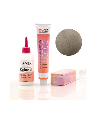 TANIS PROFESSIONAL TANIS COLOR-IT (100 ML) Permanent Hair Dye 11.1 (Platinum Ash Blonde)