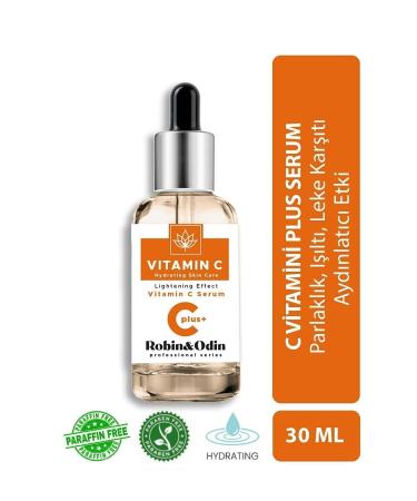 Robin Odin Gel Serum / Vitamin C+ 0 Pure Rose Water Based Anti-Stain Brightening and Shining Provider 30ml