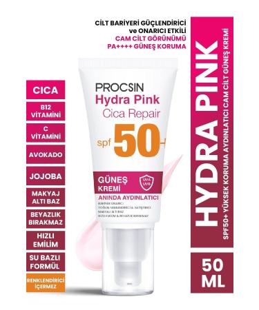 PROCSIN Hydra Pink (COLORED) Spf50 Barrier Booster Glass Skin Sunscreen Pa