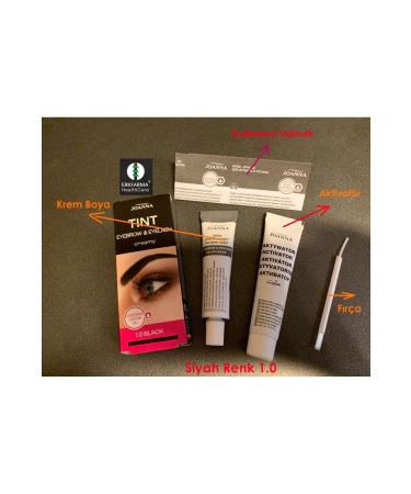 Amars AMAR'S HENNA CONTAINING BLACK HAIR DYE 1 BOX + JOANNA BLACK EYEBROW AND EYELASH DYE 1 BOX - Buy Online on GoSupps.com