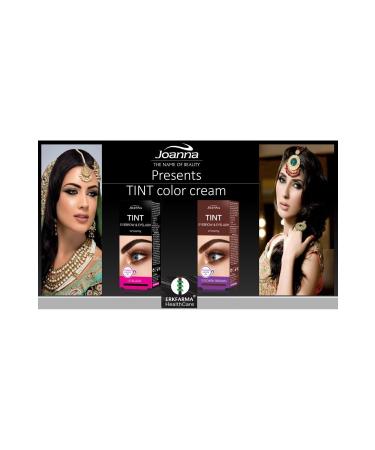 Amars AMAR'S HENNA CONTAINING BLACK HAIR DYE 1 BOX + JOANNA BLACK EYEBROW AND EYELASH DYE 1 BOX - Buy Online on GoSupps.com