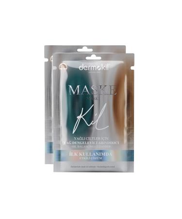 Dermokil Oil Balancing Purifying Face Mask 15 ml x 2 Pieces