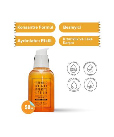 Orjena Vitamin C Bright Intensive Serum - Skin Brightening Serum - Skin Tightening Serum 50ml - Buy Online on GoSupps.com