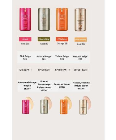 Skin79 Snail Mucin Essence BB Cream - Skin Repair - Anti-Wrinkle Spf50 Pa Natural Beige 45g