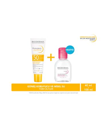 Bioderma Photoderm Aquafluid SPF50 & Sensibio H2O 100 ML Code
