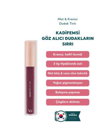 Village 11 Factory Velvet Fit Lip Tint Mood Violet 4.7g - Mat & Kremsi Dudak Tinti