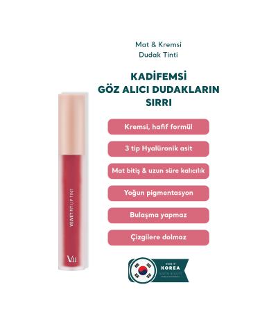 Village 11 Factory Velvet Fit Lip Tint Ruby Pink 4.7g - Mat & Kremsi Dudak Tinti