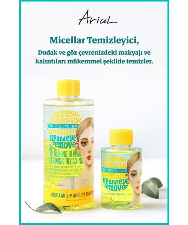 Ariul Stress Relieving Micellar Lip and Eye Makeup Remover Water 300 Ml | Aloe Vera - Buy Online on GoSupps.com