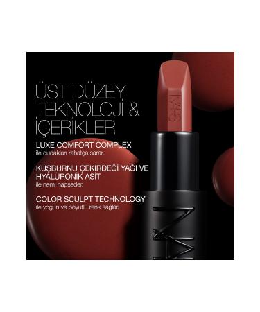 Nars EXPLICIT LIPSTICK Comfortable Satin Finish Lipstick Seed Oil Hyaluronic Acid 3.8 g - Buy Online on GoSupps.com